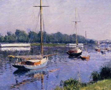 Gustave Caillebotte Painting - The Basin at Argenteuil seascape Gustave Caillebotte